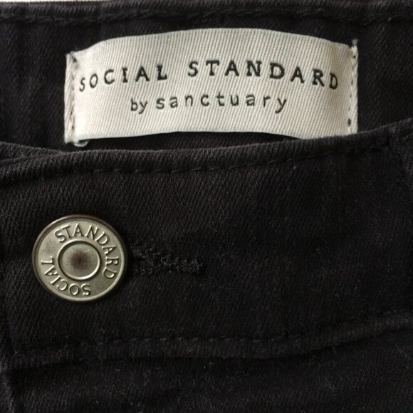 Social Standard Sanctuary Jeans Black Camo Camouflage Skinny Ankle Stretch Sz 8 - Picture 3 of 4